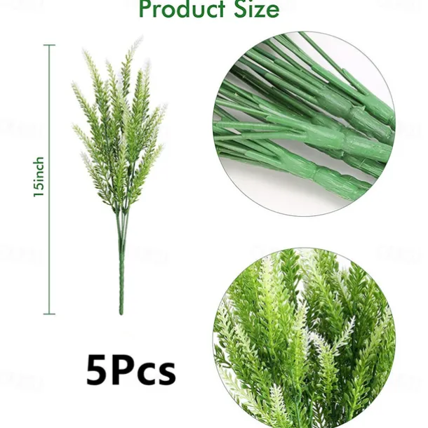 5Pcs Artificial Lavendars Flowers Home Decoration Outdoor Simulation Flowers Plants Decorations Flowers Bouquet Wedding Decoration