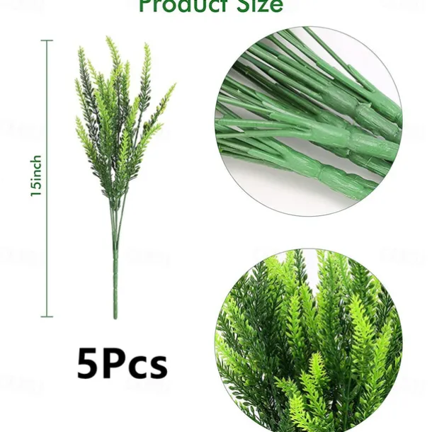 5Pcs Artificial Lavendars Flowers Home Decoration Outdoor Simulation Flowers Plants Decorations Flowers Bouquet Wedding Decoration