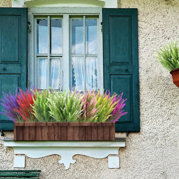 5Pcs Artificial Lavendars Flowers Home Decoration Outdoor Simulation Flowers Plants Decorations Flowers Bouquet Wedding Decoration