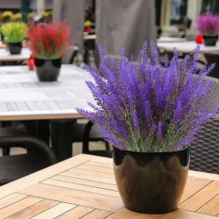 5Pcs Artificial Lavendars Flowers Home Decoration Outdoor Simulation Flowers Plants Decorations Flowers Bouquet Wedding Decoration