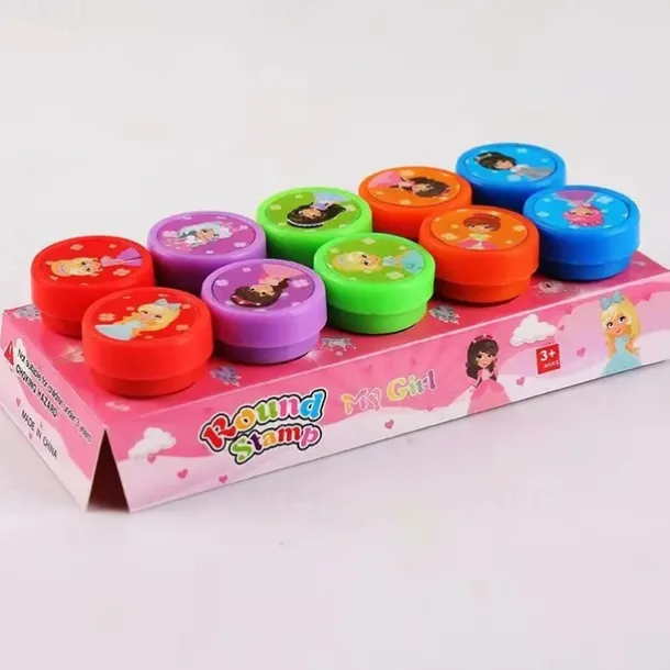 10Pcs Assorted Stamps For Kids Self-ink Stamps Children Toy Stamps Smiley Face Seal For Scrapbooking DIY Painting Photo Album Decor