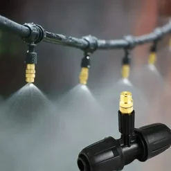 5pcs Automatic Watering System, Household Atomizing Nozzle, Plant Spraying Spray Dust Reduction Gardening Watering Timer Nozzle, Garden Supplies
