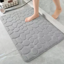 3pcs Bath Mat Non-slip Bathroom Rugs Set, Ultra Soft Non-Slip Bath Rug And Absorbent Bath Mat Carpets, Includes U-Shaped Contour Rug,Toilet Lid Cover