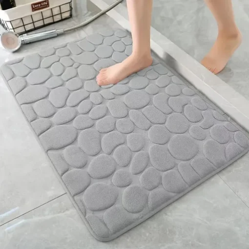 3pcs Bath Mat Non-slip Bathroom Rugs Set, Ultra Soft Non-Slip Bath Rug And Absorbent Bath Mat Carpets, Includes U-Shaped Contour Rug,Toilet Lid Cover