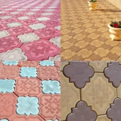 2pcs Beautiful Plastic Molding Large Paver Concrete Mold Concrete Mold Cement Mold, Plastic Brick Mold Concrete Mold Stone Paver Mold, Making Large and Small 