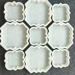 2pcs Beautiful Plastic Molding Large Paver Concrete Mold Concrete Mold Cement Mold, Plastic Brick Mold Concrete Mold Stone Paver Mold, Making Large and Small 