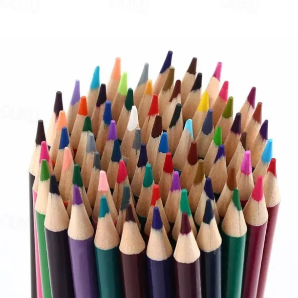 48/72/120/180pcs Brutfuner Oil Pencils Set - Vibrant Colors for Drawing and Coloring on Wood, Paper For Schools Teachers Students Children For Sketching Doodling Coloring Painting