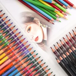 48/72/120/180pcs Brutfuner Oil Pencils Set - Vibrant Colors for Drawing and Coloring on Wood, Paper For Schools Teachers Students Children For Sketching Doodling Coloring Painting