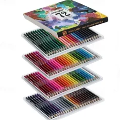 48/72/120/180pcs Brutfuner Oil Pencils Set - Vibrant Colors for Drawing and Coloring on Wood, Paper For Schools Teachers Students Children For Sketching Doodling Coloring Painting