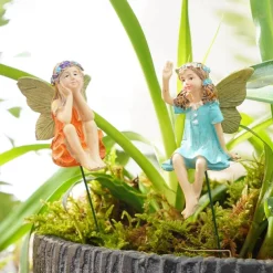 2pcs Butterfly Fairy Flower Pot Decorative Landscape Decorative Accessories