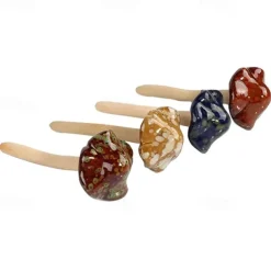 4pcs Ceramic Mushroom for Garden Yard Fairy Garden Lawn Ornament Decor Pottery Ornament Garden Ceramic Mushroom Statue Garden Pot Decoration