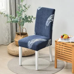 2PCS Chair Cover Super Fit Stretch Removable Washable High Back Dining Chair Cover Seat Slipcover for Hotel Dining Room Ceremony Banquet Wedding Party