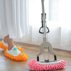 2pcs Chenille Mop Shoe Cover Lazy Man Shoe Cover Floor Mop Shoe Cover Mop Head Cover 2PC