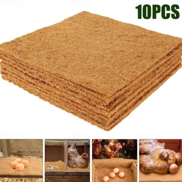 6/10pcs Chicken Nest Box Liners, Premium Laying Hen Nesting Pads, Chicken Coop Bedding, Poultry Supplies, Easy Clean Up