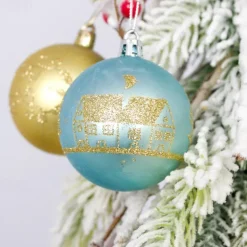 44pcs Christmas Baubles Ball Ornaments Xmas Decoration, Hanging Decorations for Christmas Tree, Holiday, Wedding and Party