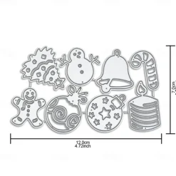 8pcs Christmas Frame Card Cutting Dies Stencils For DIY Scrapbooking Decorative Embossing Handcraft Die Cutting Template