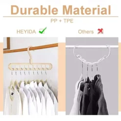 2pcs Clothes Coat Hanger Organizer Multi-port Support Drying Racks Plastic Scarf Cabide Storage Rack Hangers