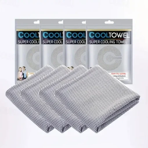 4pcs Cooling Towels (35.4 * 11.8 Inches), Soft Breathable Sports Towel For Outdoor, Gym, Yoga, Exercise, Camping, Fitness, Running