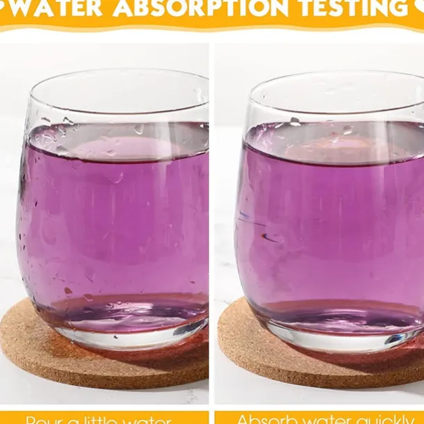 10/20pcs Cork Coaster for Drink Absorbent Tea or Coffee Coaster Set Round Heat Resistant Bar Coasters Reusable Table Blank Coasters Gifts for Wine Glass Cup Mug Plant Office