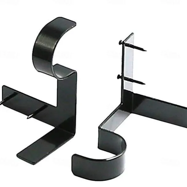 2/4PcS Curtain Pole Bracket No Drill Curtain Rod Holder Wooden Window Frame