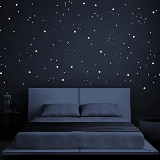 452Pcs 3D Glowing Stars Wall Stickers for Ceiling and Wall Decals Perfect for Kids Bedding Room or Party Birthday Gift