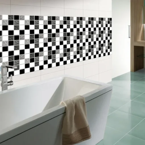 10pcs 3D Mosaic Crystal Tile Sticker Glass TileDIY Waterproof Self adhesive Wall Sticker