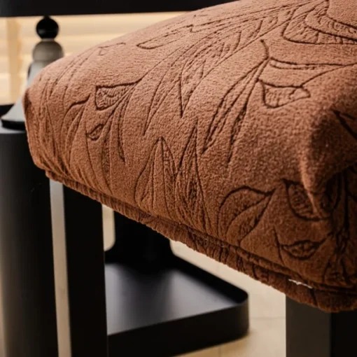 4/6Pcs Dining Chair Cover Slipcovers Plants Jacquard Slipcovers