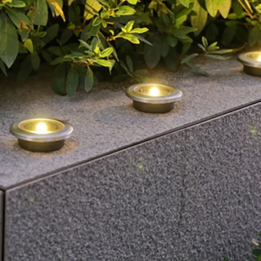 4/8pcs Disk Light Outdoor LED Garden Solar Underground Light Deck Light Spotlight Buried Solar Led Lamp Garden Decoration