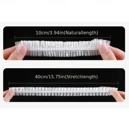 100pcs Disposable Plastic Wrap Cover Large Disposable Food Cover, Elastic Plastic Covers For Dishe Wrap Clings Film Dish Plate Fresh Keeping Cover Kitchen Refrigerator Accessories