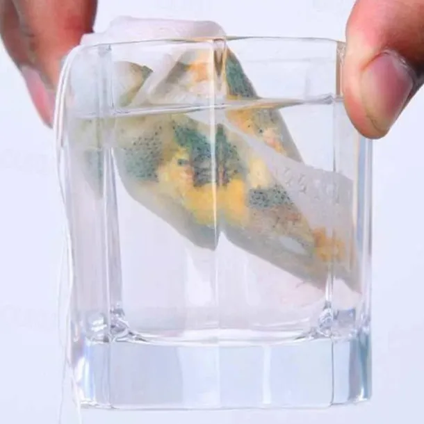 100pcs Disposable Tea Bags Non-Woven, Transparent, And Perfect For Spices! for Hotels,Restaurant, Bulk Kitchenware&Tableware