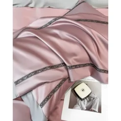 4PCS Duvet Cover Bedding Set 100% Organic Cotton Soft and Breathable Fabric Includes Duvet Cover and Pillowcases for a Comfortable Sleep