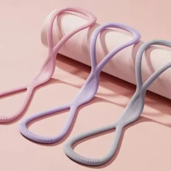 3pcs Figure 8 Exercise Resistance Bands with Handles for Women Men Arms Shoulders Back Legs Keep Shaped, Full Body Fitness Workout Yoga Pulling Rope for Home Gym, 15/25/35 Lbs Elastic Set