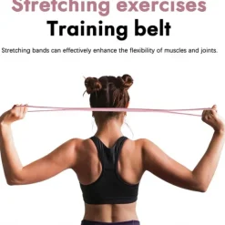 3pcs Figure 8 Exercise Resistance Bands with Handles for Women Men Arms Shoulders Back Legs Keep Shaped, Full Body Fitness Workout Yoga Pulling Rope for Home Gym, 15/25/35 Lbs Elastic Set