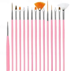15pcs Fine Detail Paint Brush Set - Miniature Paint Brush For Detailing & Art Painting - Acrylic, Watercolor, Oil,Models, Airplane Kits, Nail Artist Supplies, Gift For Kids