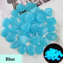100Pcs Garden Decor Luminous Stones Glow In Dark Decorative Pebbles Pebble Rocks Outdoor Fish Tank Aquarium Decorations