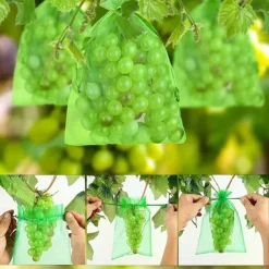 50Pcs Grapes Fruit Protection Bags Garden Mesh Bags Agricultural Orchard Pest Control Anti-Bird Netting Vegetable Bags