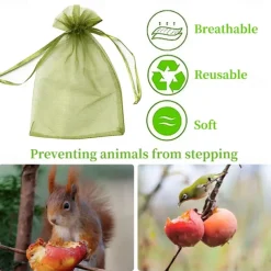 50Pcs Grapes Fruit Protection Bags Garden Mesh Bags Agricultural Orchard Pest Control Anti-Bird Netting Vegetable Bags
