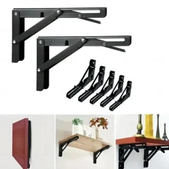 2pcs Heavy Duty Folding Shelf Brackets - 8