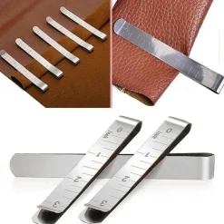 20pcs Hemming Clips Stainless Steel Sewing Clips Measurement Ruler Marking Sewing Project Quilting Supplies (3 Inches)