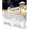26Pcs Hooks for Outdoor String Lights Clips Heavy Duty Light Hook with Waterproof Adhesive Strips - Outside Clear Cord Holders for Hanging Christmas Lighting - Outdoors Sticky Clip