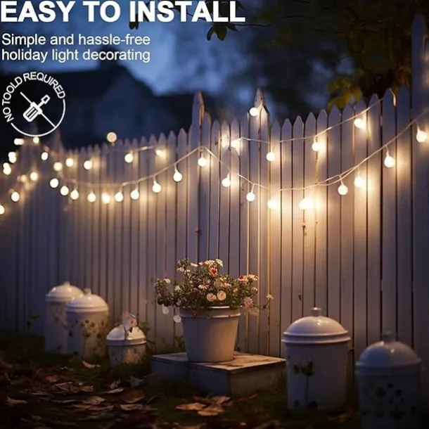 26Pcs Hooks for Outdoor String Lights Clips Heavy Duty Light Hook with Waterproof Adhesive Strips - Outside Clear Cord Holders for Hanging Christmas Lighting - Outdoors Sticky Clip