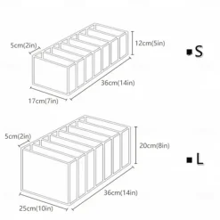 2/4pcs Jeans Compartment Storage Box Closet Clothes Drawer Mesh Separation Box Stacking Pants Drawer Divider Can Washed Home Organizer