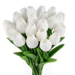 10pcs Lifelike PU Tulip Artificial Flowers: Perfect for Home Decor, Wedding Decorations, and Events - Realistic Feel Tulips for Added Elegance