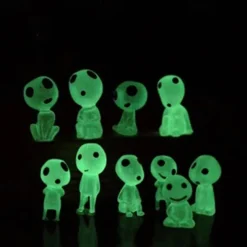 5pcs Luminous Tree Elves Spirit Princess Mononoke Micro Landscape Figure Ornament Glowing Miniature Gardening Potted Decor