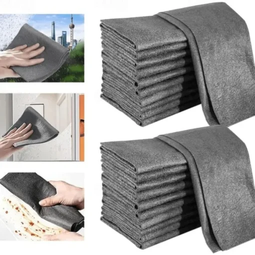 10pcs Magic Cloth Glass Cloth No Trace No Watermark Cleaning Cloth Cleaning Tool Microfiber Rag Quickly Clean Towels Scouring Pad