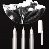 3pcs Marker Highlighter White Markers White Gel Pen For Art Markers Comic Drawing Supplies