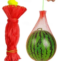 100pcs Melon Hammock Watermelon Nets Heavy Duty Watermelon Net for Garden Melon Net for Trellis Vertical Garden Growing Honeydew Melon Nets with Drawstring