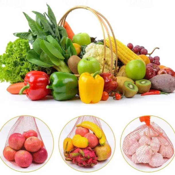 100pcs Melon Hammock Watermelon Nets Heavy Duty Watermelon Net for Garden Melon Net for Trellis Vertical Garden Growing Honeydew Melon Nets with Drawstring