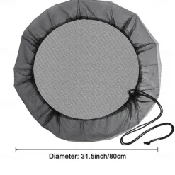 2Pcs Mesh Cover for Rain Barrels with Drawstring Water Collection Buckets Tank Protector Screen for Preventing Fallen Leaves in Outdoor Garden Eaves