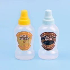4pcs Mini Condiment Squeeze Bottles 40ml Honey/Ketchup/Soy Sauce/Salad Dressing Dispensers Lunchbox Squeezable Containers Jars